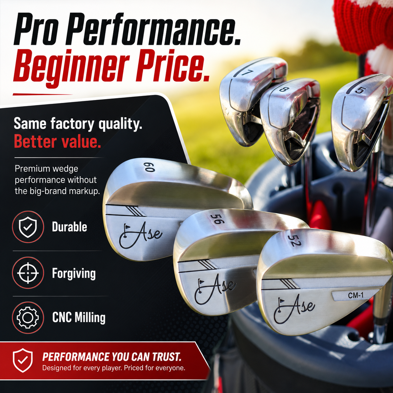 Ase 3-Piece Wedge Set