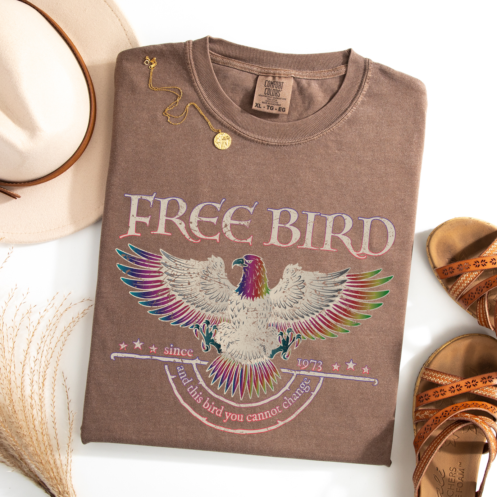 Free Bird Vintage Rock Anthem Retro Concert Classic Jam Session Memorial Edition Limited Comfort Colors Tee